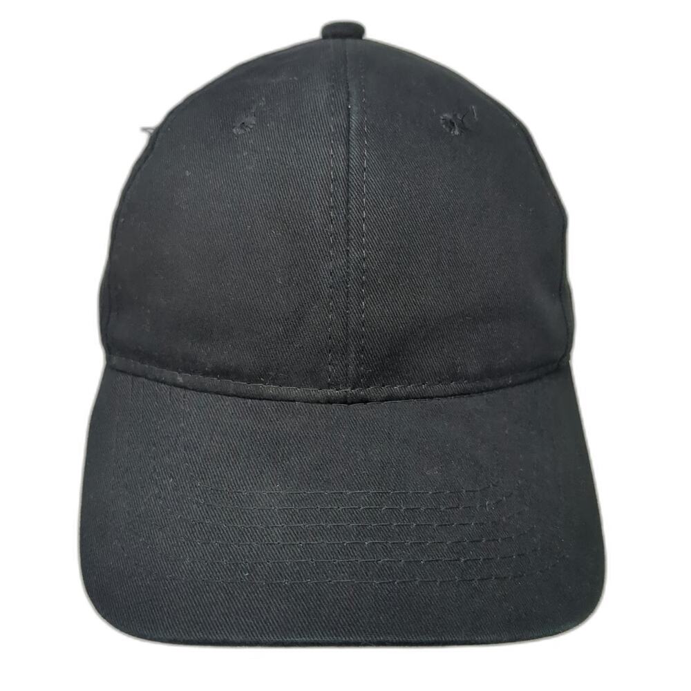 George Baseball Cap Black One Size Adjustable Strapback Plain Solid Blank Hat